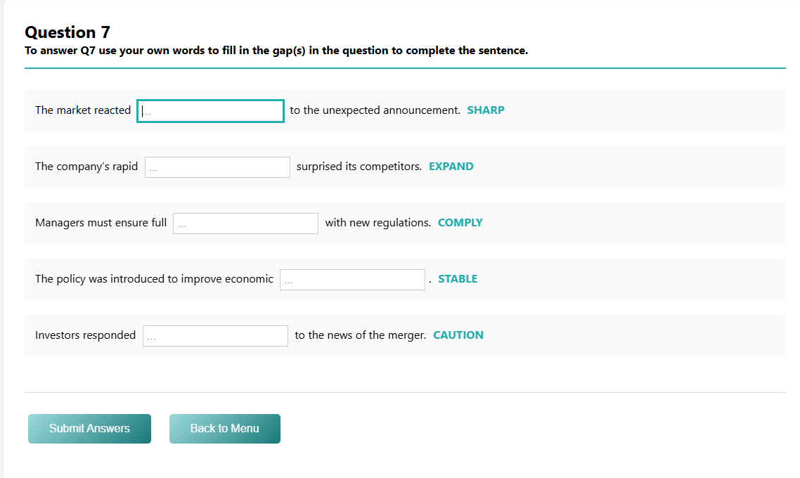 Practice results screenshot